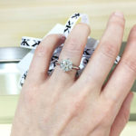 Solitaire Engagement Ring on Hand by Kalfin Jewellery