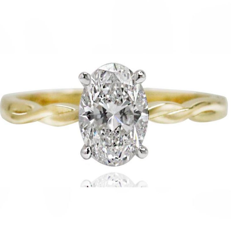 zara yellow gold diamond engagement ring