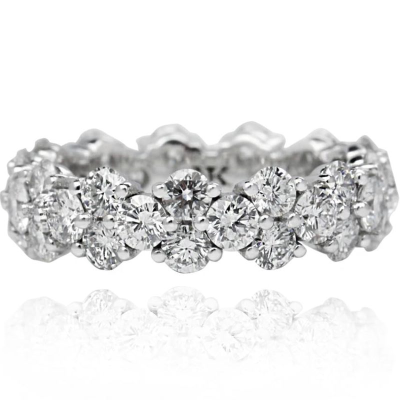 Molly 18ct White Gold Round cut Diamonds Eternity Ring