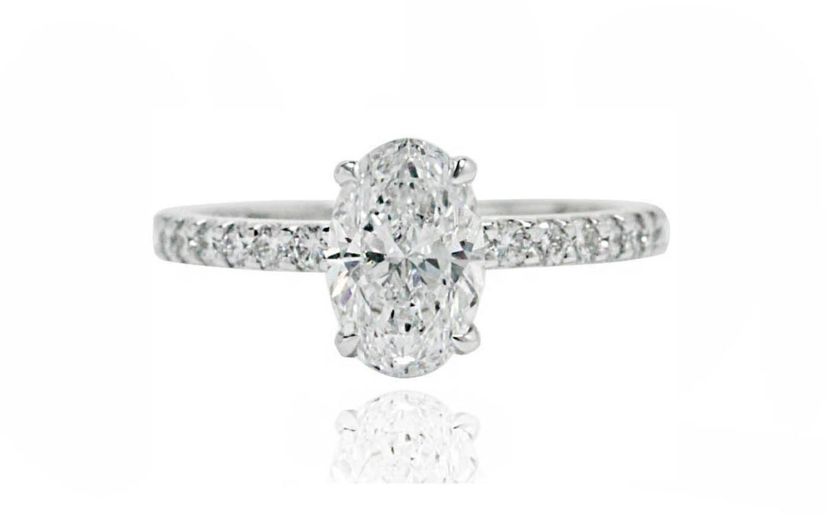 Olivia oval 18CT Cut white gold diamond engagement ring