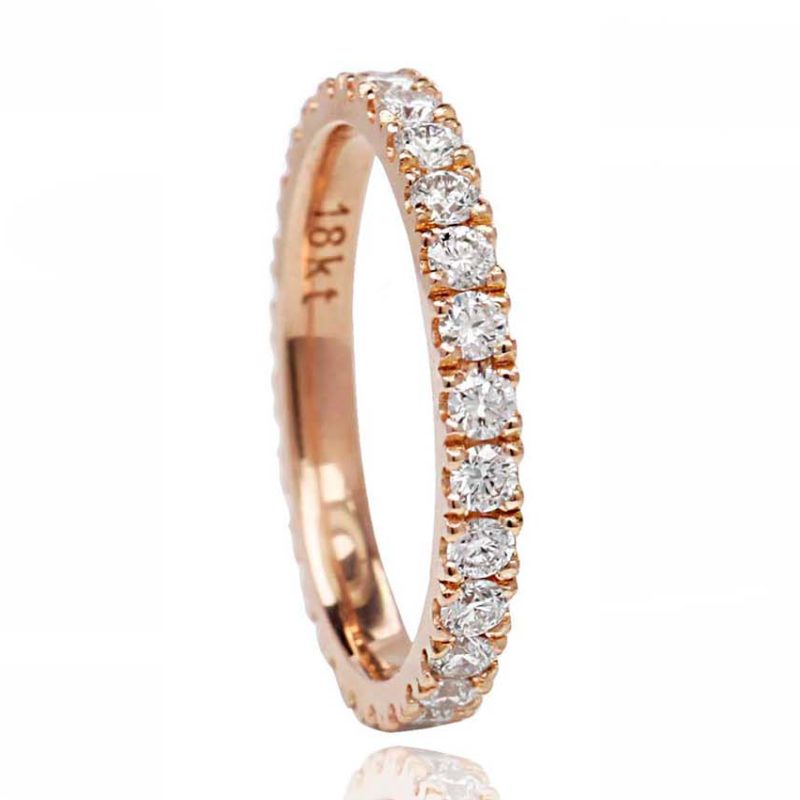 Roza 18CT rose gold diamond ring